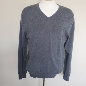 Express Large Grey Gray Sweater Pullover V-Neck